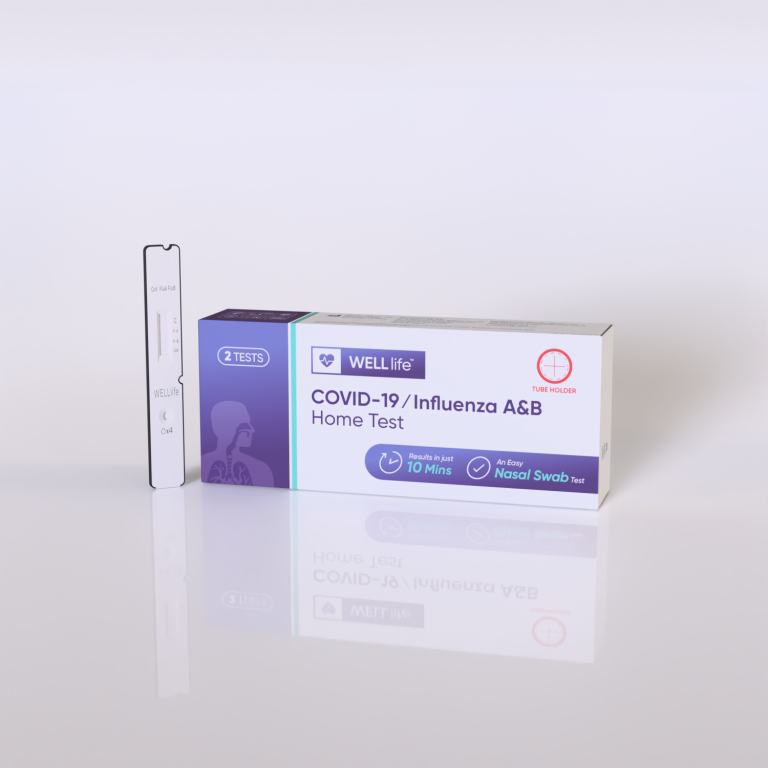 Multiplex EUA over the counter two cassette test pack and a cassette on the side