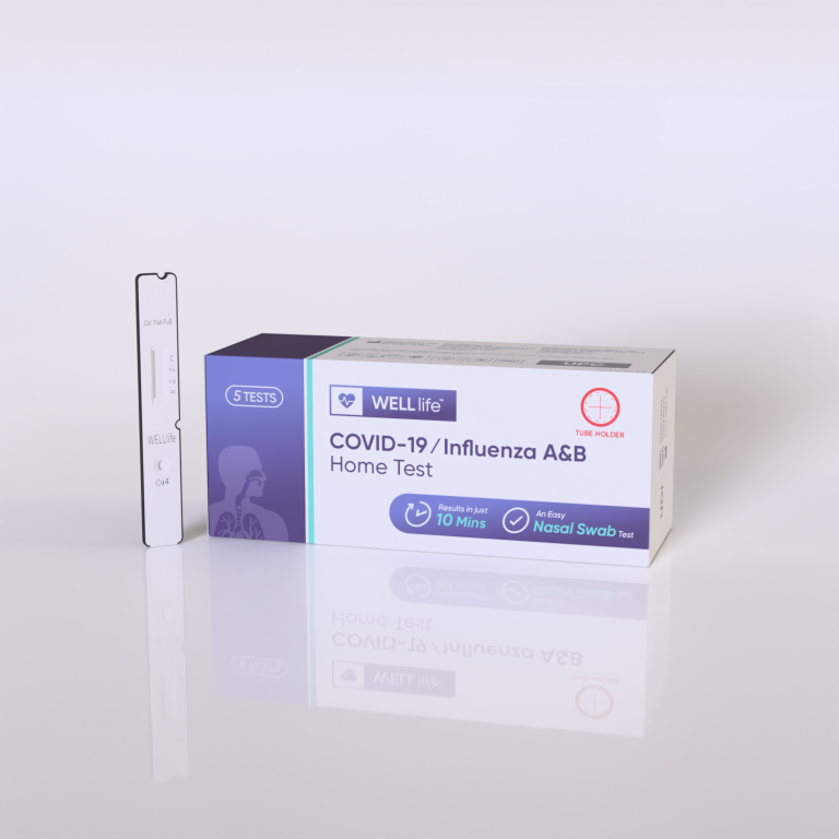 Multiplex EUA over the counter five cassette test pack and a cassette on the side